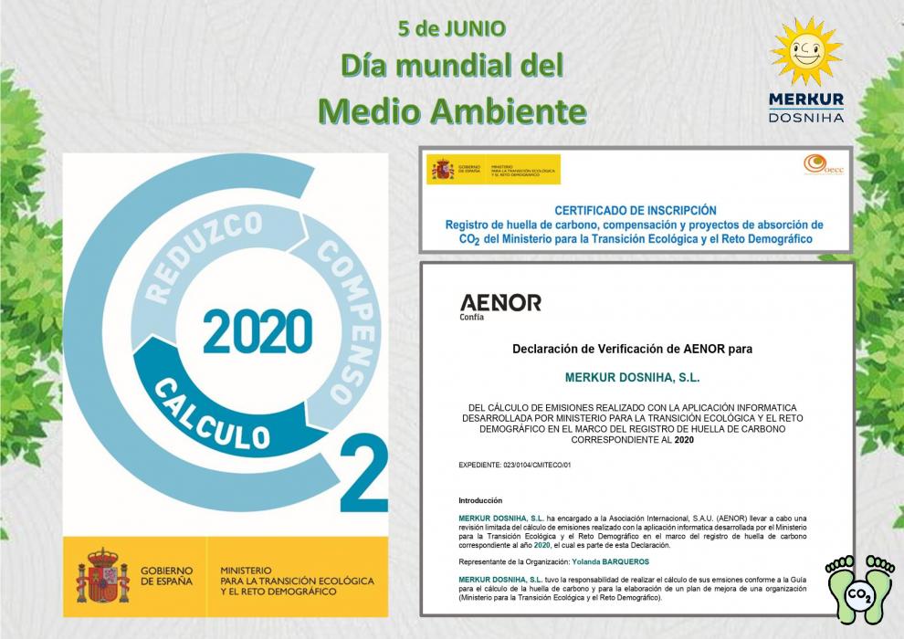 Merkur Dosniha celebra el Día Mundial del Medioambiente anunciando la obtención del Sello de Cálculo de Huella de Carbono otorgado por el Ministerio de Transición Ecológica