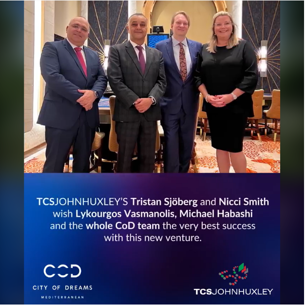 TCSJOHNHUXLEY suministrará a Melco en City of Dreams Mediterranean