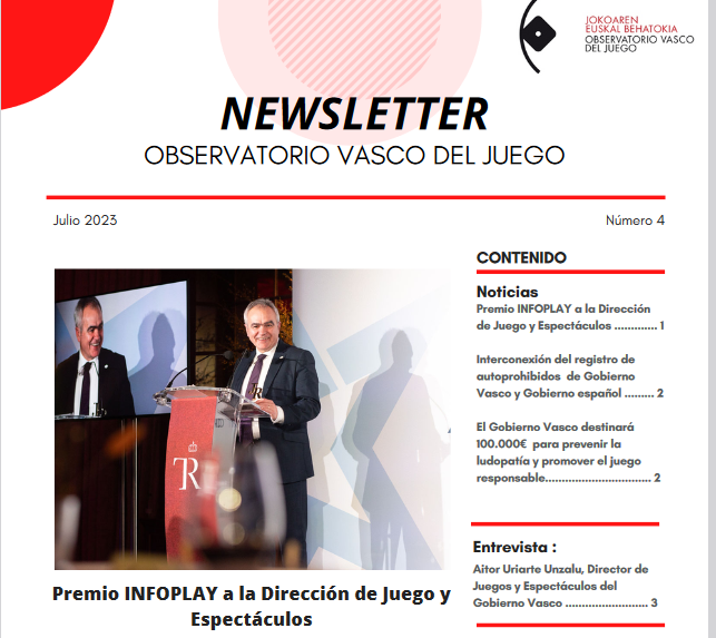 AITOR URIARTE, JUEGO RESPONSABLE, OBSERVATORIO VASCO DEL JUEGO