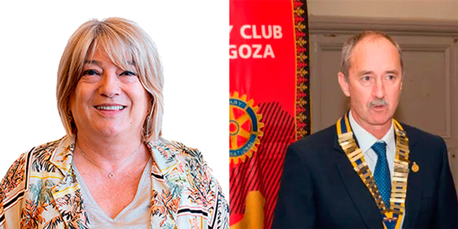 Tomasa Hernández Martín, Consejera de Presidencia, Interior y Cultura del Gobierno de Aragón y Miguel Ángel Clavero, nuevo director general de Interior y Emergencias en el mismo departamento, que es el competente en materia de juego.