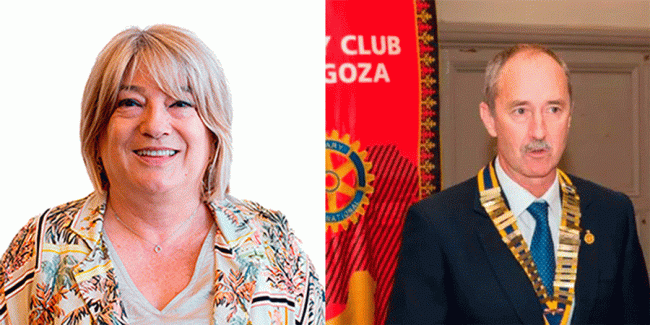 Tomasa Hernández Martín, Consejera de Presidencia, Interior y Cultura del Gobierno de Aragón  y Miguel Ángel Clavero, nuevo director general de Interior y Emergencias en el mismo departamento, que es el competente en materia de juego.
