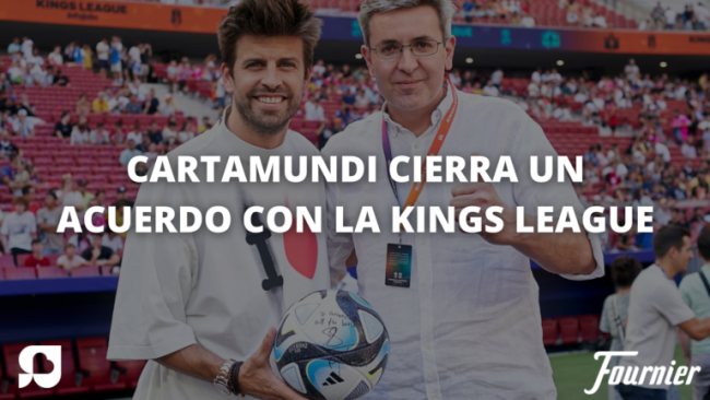Stefaan Merckx (CEO de Cartamundi) y Gerard Piqué (Presidente de la Kings League)