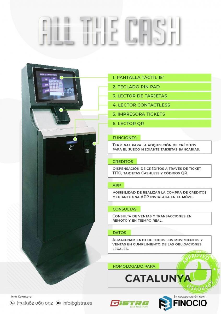 GISTRA homologa ALL THE CASH en Catalunya como medio de pago mediante Tarjetas Bancarias