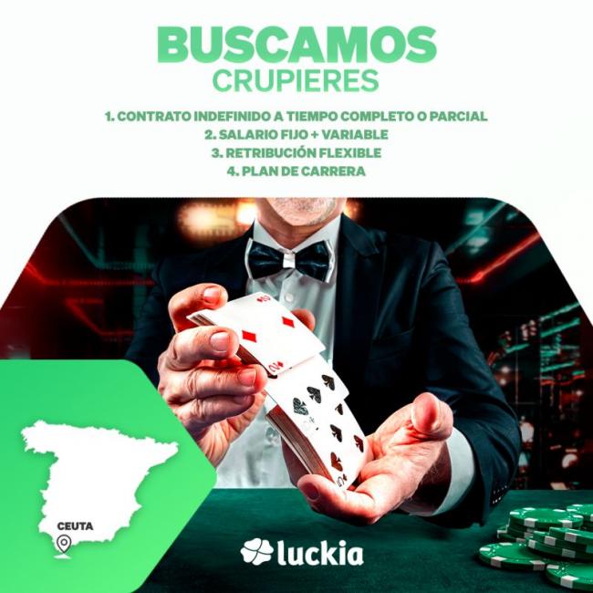 LUCKIA aumenta su equipo de croupiers con nueva contratación en CEUTA