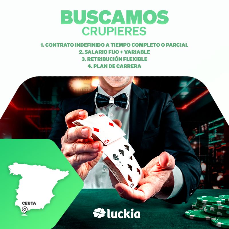 LUCKIA aumenta su equipo de croupiers con nueva contratación en CEUTA