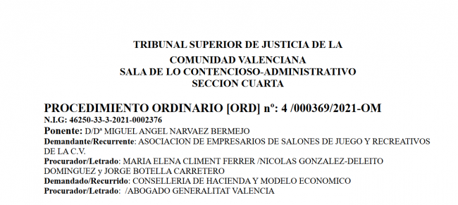 PUBLICAMOS el AUTO de la CUESTION PREJUDICIAL del TSJ de la Comunidad Valenciana