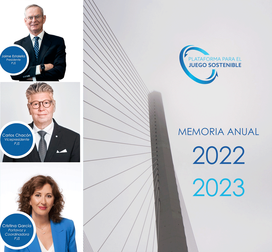 PRESIDENTE, VICEPRESIDENTE y COORDINADORA hacen balance en la Memoria Anual 2022-2023 de ls PJS