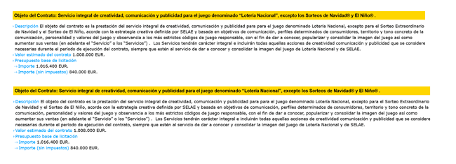 Contratos Millonarios para Publicidad de SELAE
