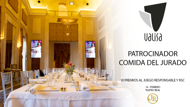 Grupo Valisa renueva su compromiso como Patrocinador de la Comida del Jurado en la VI Edición de los Premios INFOPLAY al Juego Responsable y RSC
