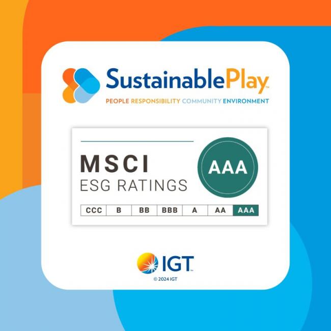 IGT OBTIENE LA MÁXIMA CALIFICACIÓN AAA EN CLASIFICACIÓN ESG DE MSCI