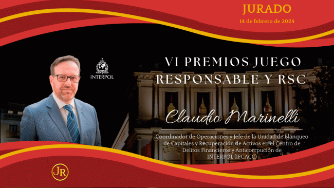 CLAUDIO MARINELLI, INTERPOL, PREMIOS JUEGO RESPONSABLE, RSC, TEATRO REAL, JACQUELINE MECINAS