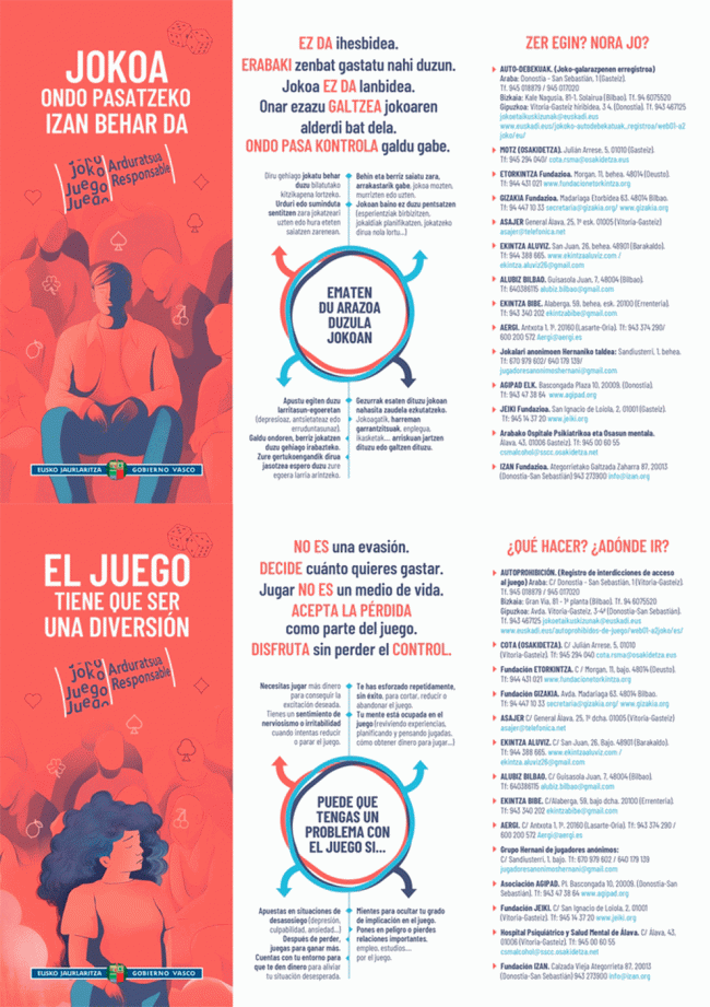 El Gobierno Vasco distribuye 15.000 folletos informativos: 