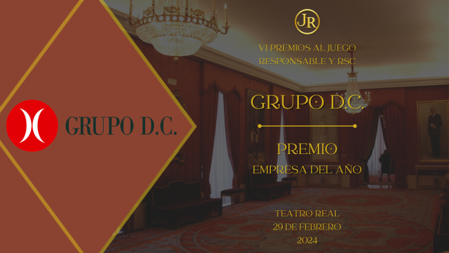 Grupo Díaz Carbajosa, elegida Mejor Empresa en la VI Gala de los Premios al Juego Responsable en el Teatro Real de Madrid