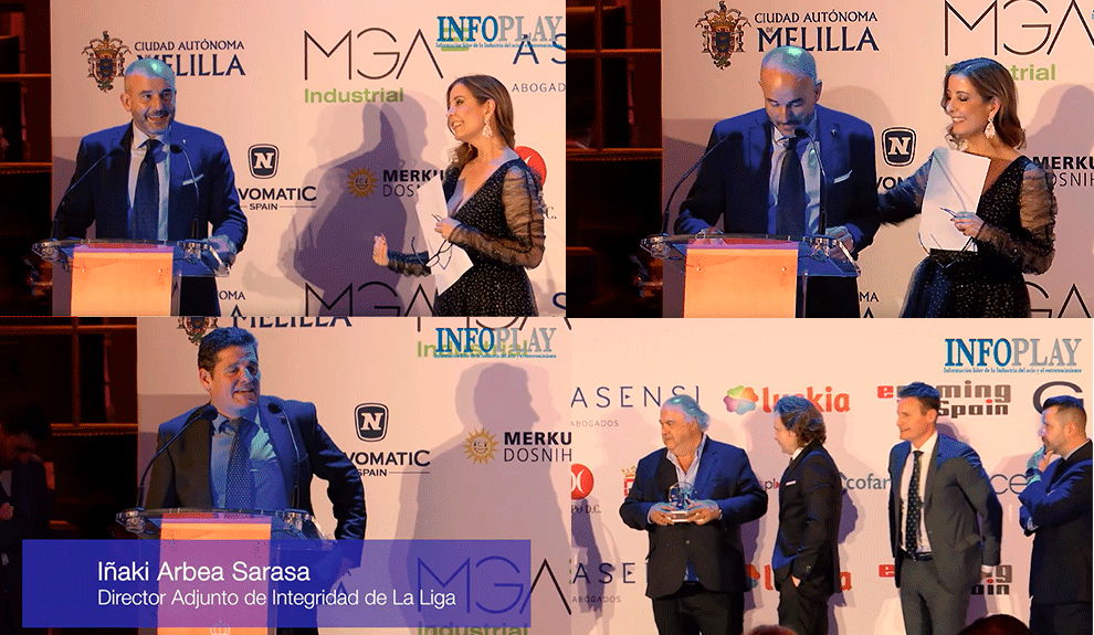 JUEGO RESPONSABLE, LALIGA, LA LIGA, PREMIO, TEATRO REAL, RAMÓN CUBIÁN, JACQUELINE MECINAS