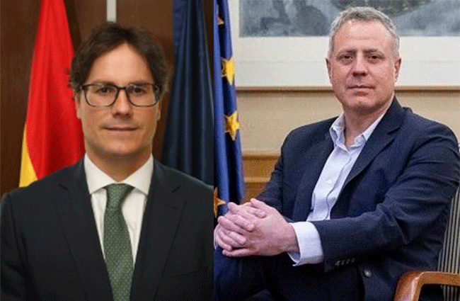 Subsecretarios del Ministerio de Derechos Sociales, Consumo y Agenda 2030, Rubén Baz Vicente, y del Ministerio de Juventud e Infancia, Rafael Escudero Alday (der.).