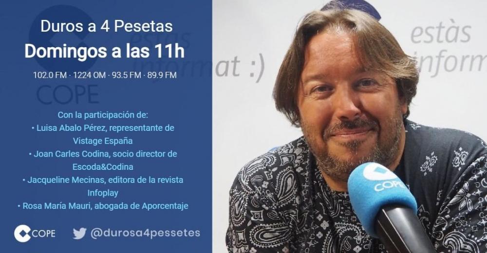 Jacqueline Mecinas, en el programa de información económica de la COPE, Duros a 4 pesetas