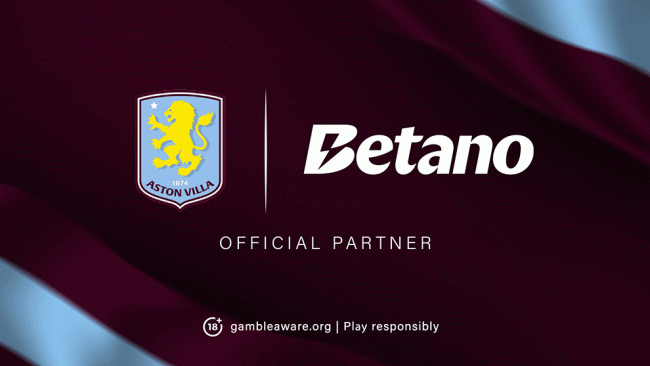 Betano cierra un patrocinio en la parte frontal de la camiseta del Aston Villa