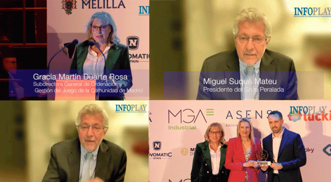 EL VÍDEO Una impecable Gracia Martín-Duarte hace entrega del Premio a la Formación en Juego Responsable del Año al Grupo Peralada, con la intervención en directo del presidente Miquel Suqué Mateu