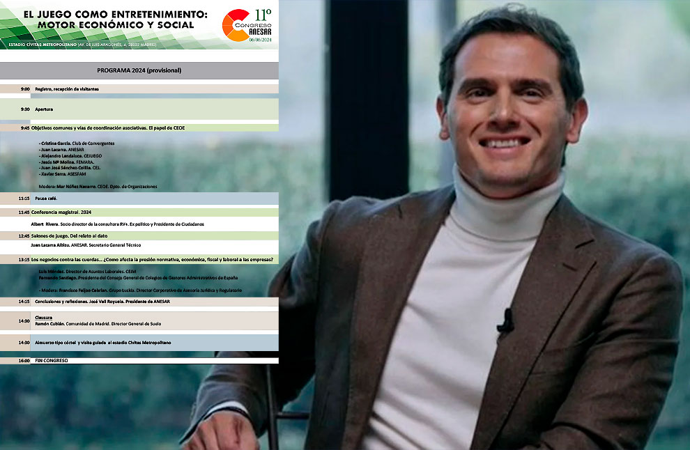 ANESAR publica el Programa del 11º Congreso con la participación especial de Albert Rivera