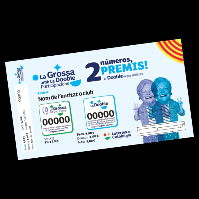 Loteries de Catalunya detalla el 40%, 10% y 5% destinado a Premios en el Sorteo de La Dooble 2024