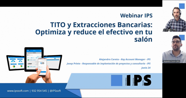 El Webinar IPS sobre TITO y Extracciones Bancarias cautiva los salones de juego