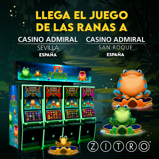 FU FROG, EL JUEGO ESTRELLA DE ZITRO, LLEGA A LOS CASINOS ADMIRAL