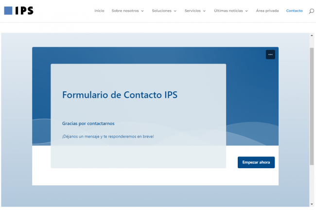 IPS hacia la excelencia total: lanza un nuevo Formulario de Contacto para mejorar la atención al cliente