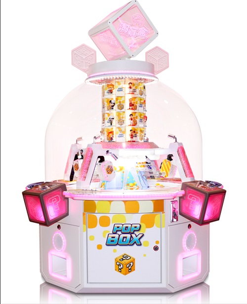 MGA Industrial presenta la Pop Box de ACE Amusement con cuatro posiciones de juego y un mueble extremadamente luminoso