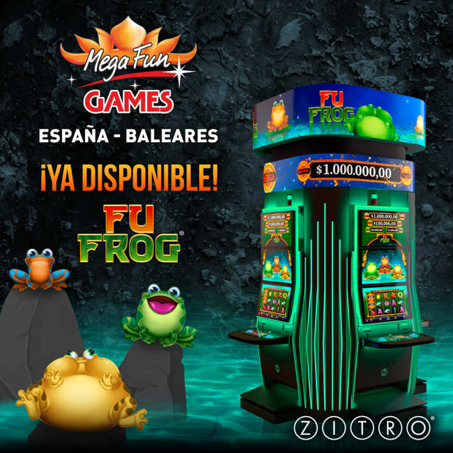 LLEGA FU FROG A LOS SALONES MEGA FUN GAMES DE BALEARES