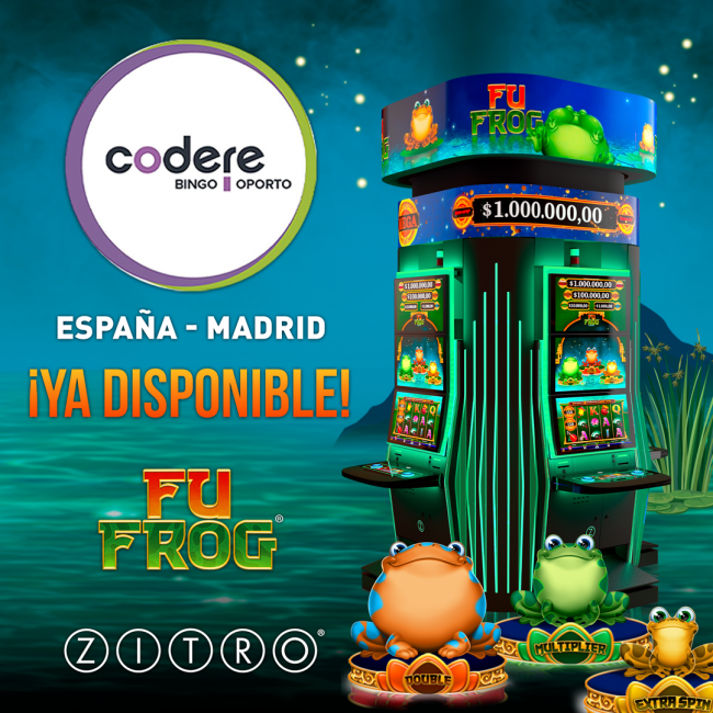Ranitas FU FROG de ZITRO llegan al Bingo OPORTO de CODERE