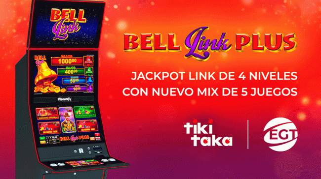 Tiki Taka revoluciona sus salones con el jackpot progresivo Bell Link Plus de EGT