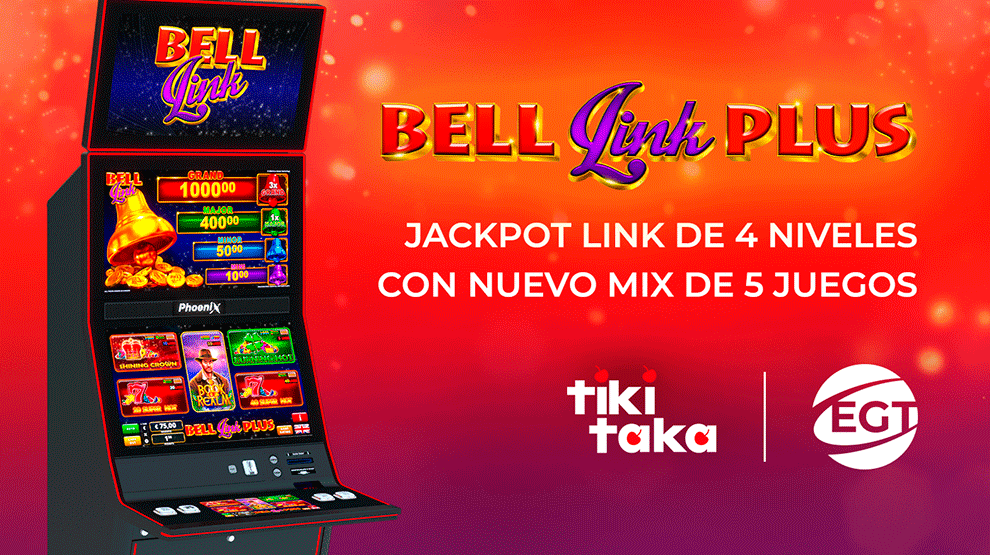 Tiki Taka revoluciona sus salones con el jackpot progresivo Bell Link Plus de EGT