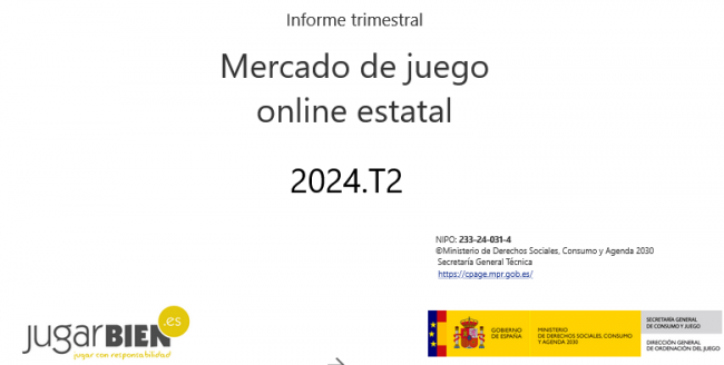 El GGR del sector del juego online crece un 10,79% interanual en el segundo trimestre de 2024, impulsado por el aumento en casino y apuestas