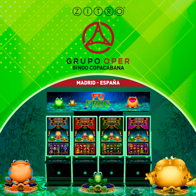 Las ranas de Zitro conquistan el Bingo Copacabana con el juego Fu Frog
