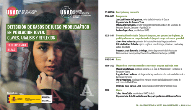 Presentación en Bilbao de estudio sobre detección temprana de juego problemático en jóvenes