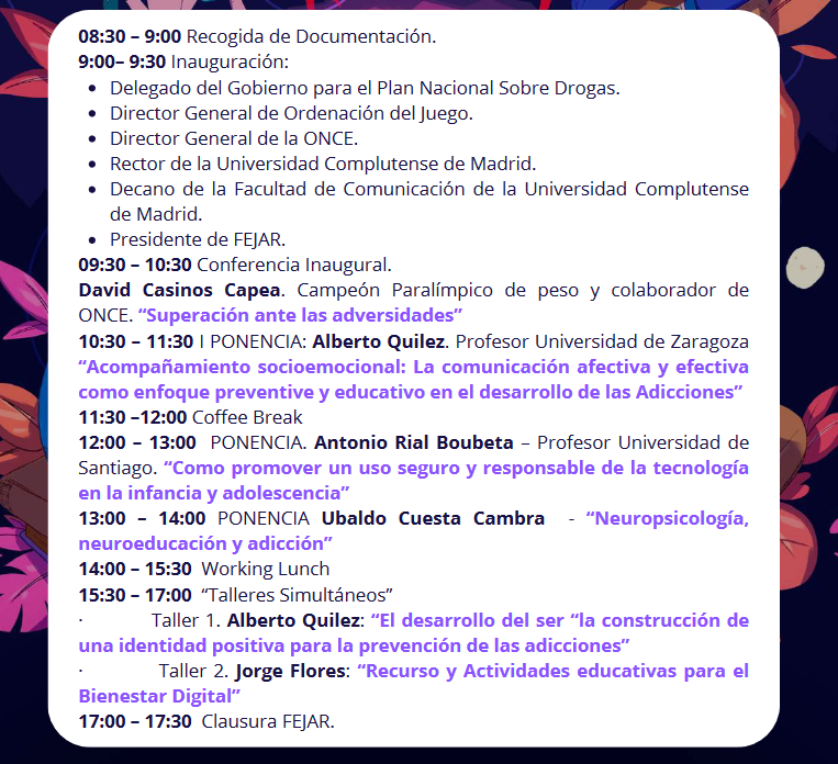 El Rector de la Complutense, Joaquín Goyache, junto a FEJAR, la ONCE y el Gobierno en las VI Jornadas Científicas