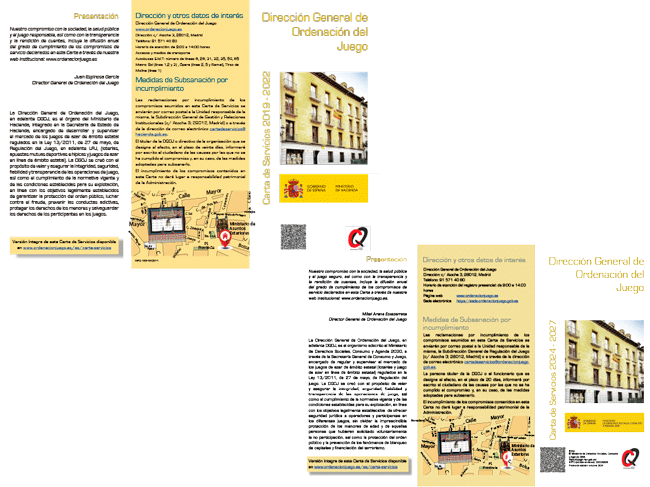 EN EXCLUSIVA
Comparamos las Cartas de Servicios de la DGOJ 2019-2022 y 2024-2027