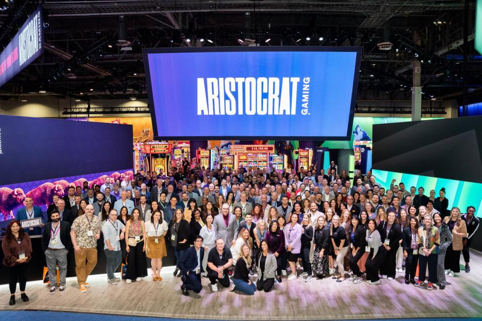 IMPRESIONANTE FOTO del EQUIPAZO de ARISTOCRAT en G2E Las Vegas