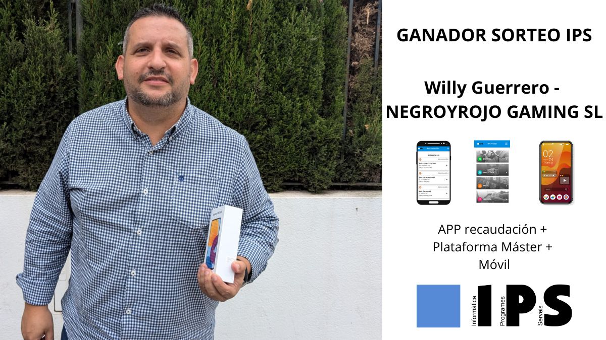 Willy Guerrero, de NEGROYROJO GAMING, gana el sorteo de IPS en la Feria de Torremolinos