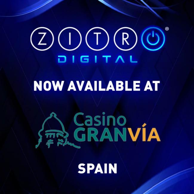 Zitro Digital se asocia con Casino Gran Vía para ampliar su presencia en España