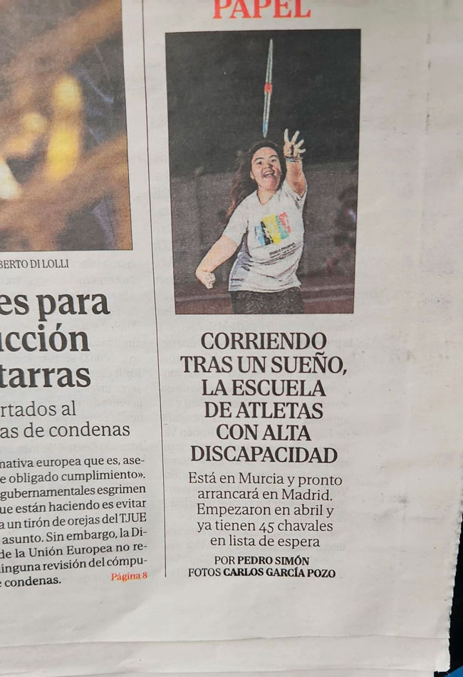 Admiral protagoniza la portada de El Mundo con su apoyo a la inclusión deportiva