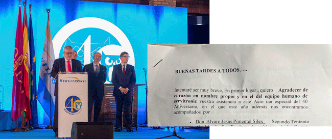 Andrés Soto celebra el 40 aniversario de Servitronic con un emotivo discurso y un homenaje solidario a Valencia
LEAN EL DISCURSO COMPLETO