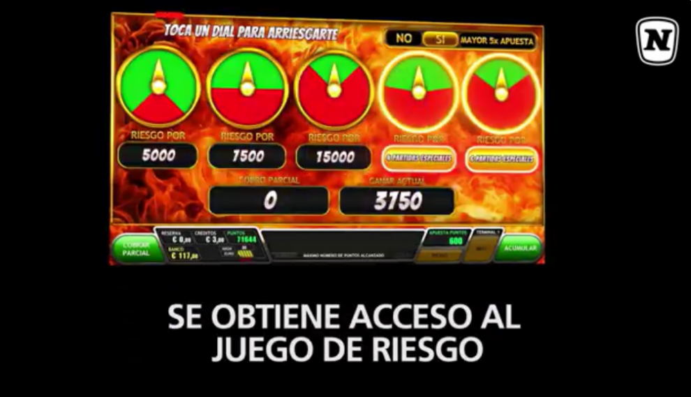 Así es el Juego de Riesgo de NOVOMATIC Spain para la NOVO LINE Power Link Gold
VÍDEO
 