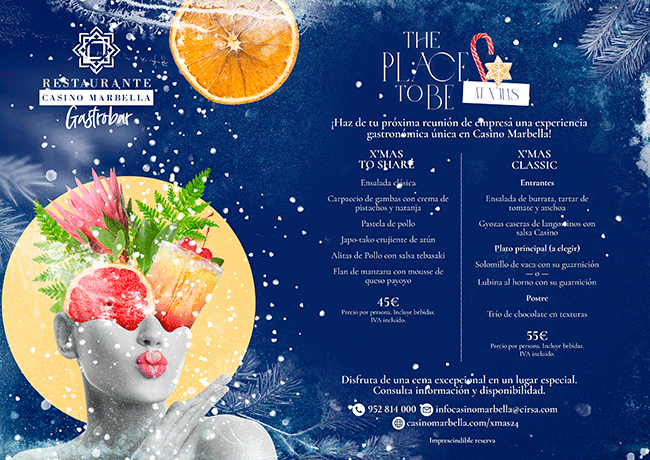 Casino Marbella Presenta Dos Exclusivos Menús para Encuentros Navideños en un Ambiente Sofisticado