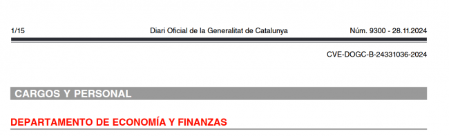 Convocatoria para tres puestos en la Dirección General de Tributos y Juego de la Generalitat