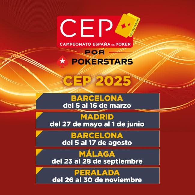 Campeonato de España de Poker Anuncia el Calendario de la Temporada 2025 con PokerStars