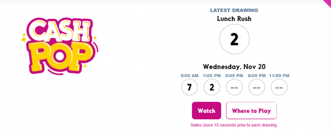  Cash Pop: La nueva lotería que ofrece premios de hasta $2,500 cinco veces al día
