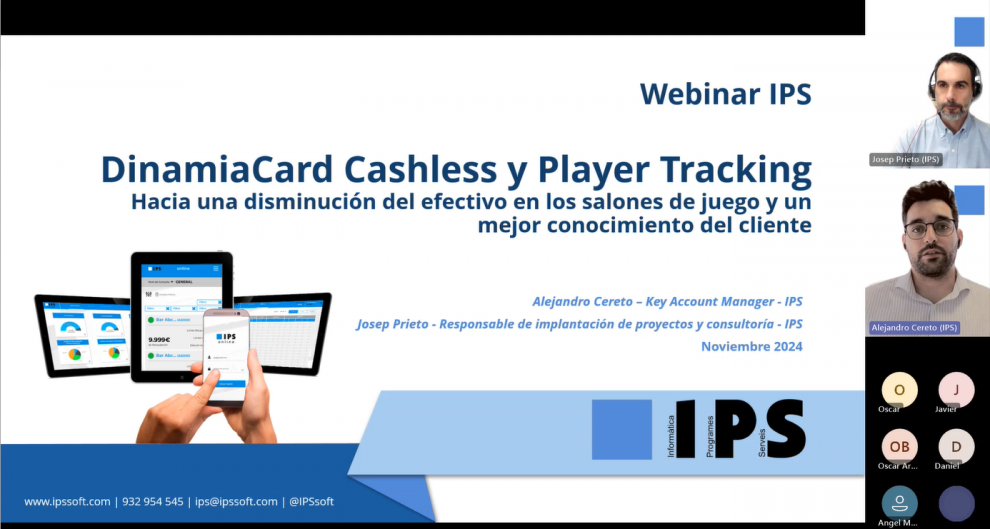 IPS Ofrece Soluciones Cashless y Player Tracking para Salones de Juego
