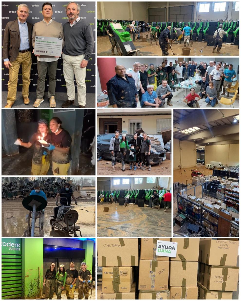 Los empleados de CODERE se vuelcan para ayudar a Valencia