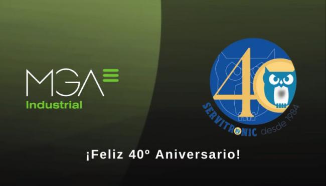 MGA celebra el 40º aniversario de Servitronic con Evolution y Forticash.